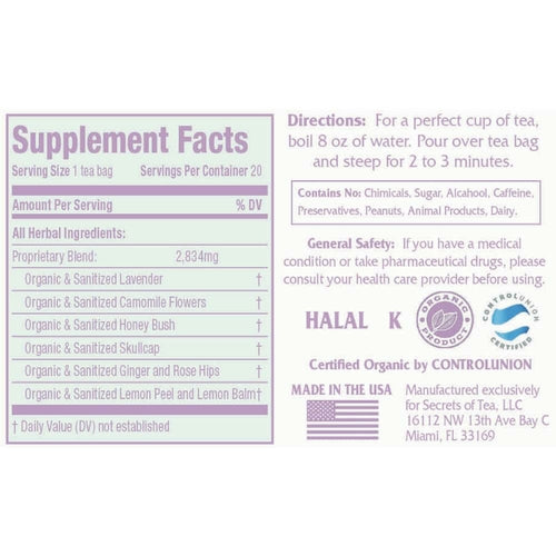 RelaxCalm Organic Herbal Tea - Stress Relief & Sleep Support