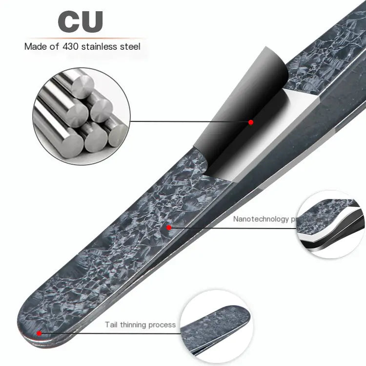 Double-Sided Stainless Steel Tweezers Beauty Set