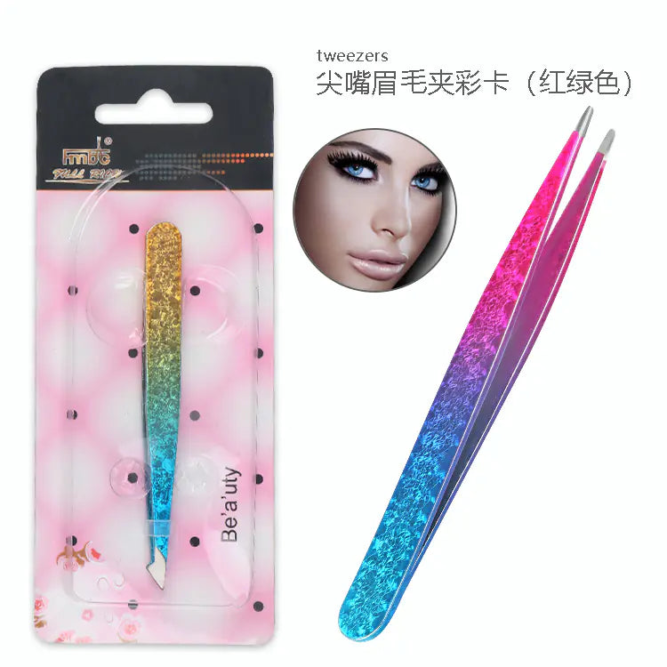 Double-Sided Stainless Steel Tweezers Beauty Set